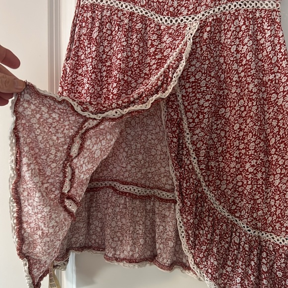 DONATED JAMAICA 🇯🇲 Anthropologie Maeve Quinn Lace Peplum Top w Split Back - Picture 10 of 14